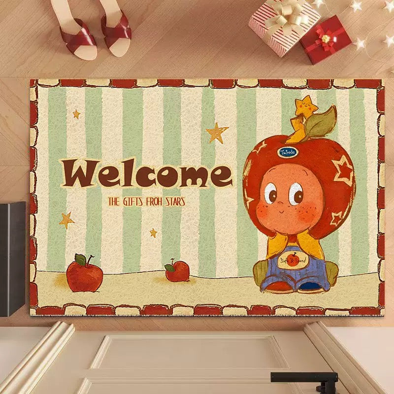 Cute Apple PVC Loop Welcome Mat – 60x90cm / 80x120cm
