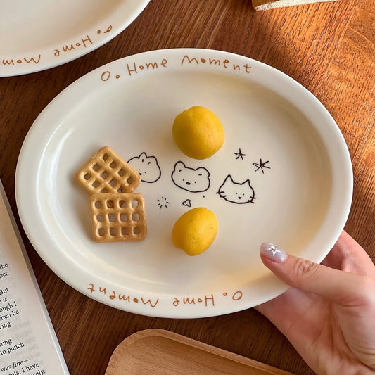 Little Cats Mini Ceramic Dessert Plate, 7.8-Inch