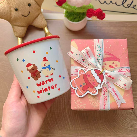 Snowman & Bear Ceramic Mug - 350ML | Christmas Gift