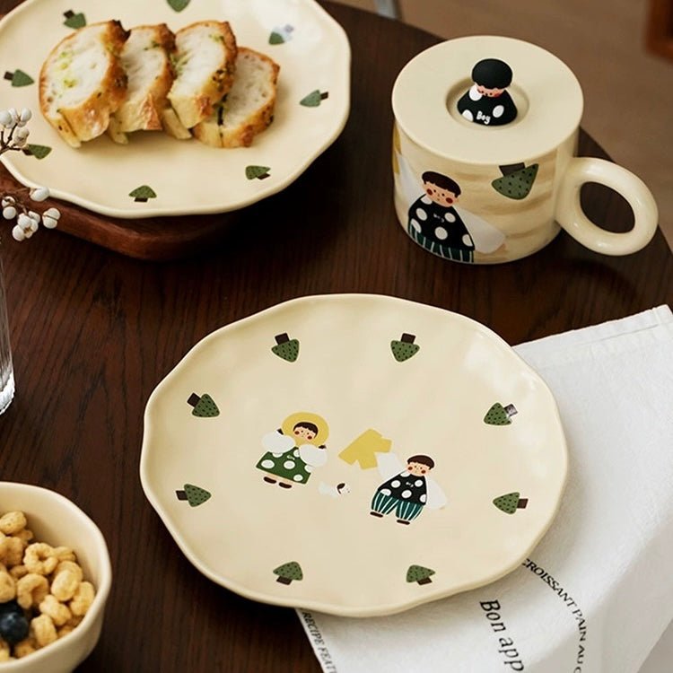 Adorable Boy and Girl Series Dinnerware Gift Set - Set of 6 | Housewarming & Valentine’s Day Gift