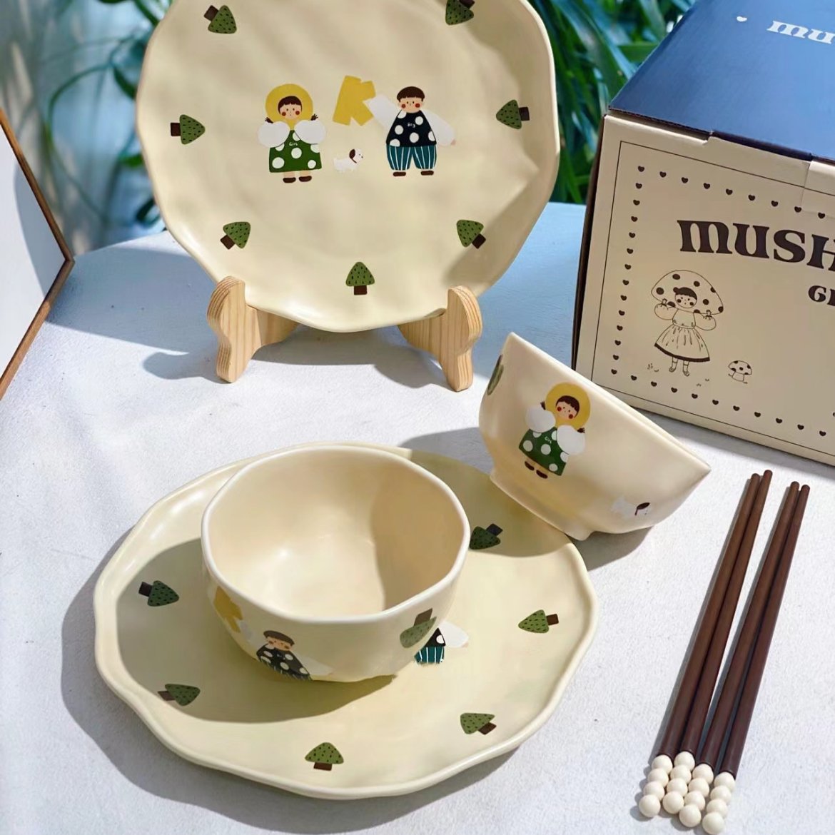 Adorable Boy and Girl Series Tableware Gift Set - Set of 6