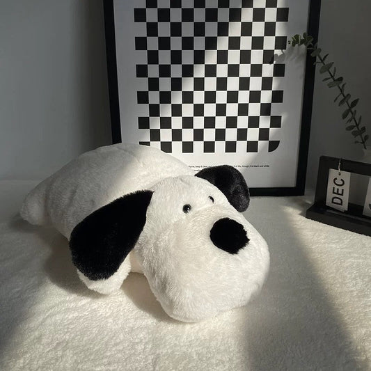 Monochrome Puppy Plush Pillow