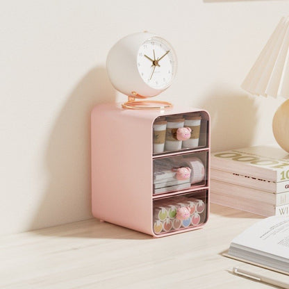 Adorable Pig and Rabbit Three-Layer Desktop Organizer | High-Quality Acrylic and PC Plastic