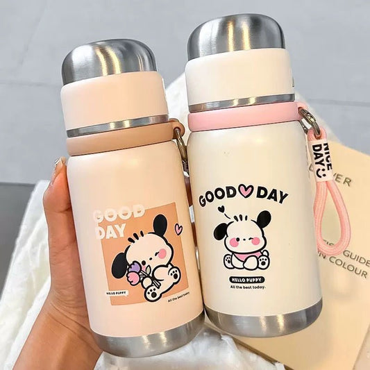 Adorable Puppy Stainless Steel Vacuum Insulated Bottle