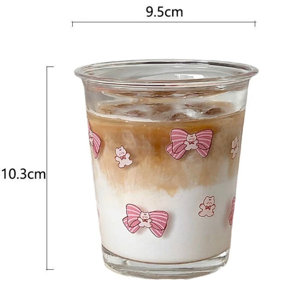 Bowtie Bear Glass Mug - Perfect Gift Choice, 350ML Capacity