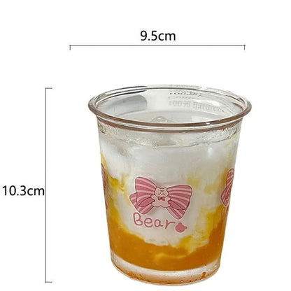 Bowtie Bear Glass Mug - Perfect Gift Choice, 350ML Capacity