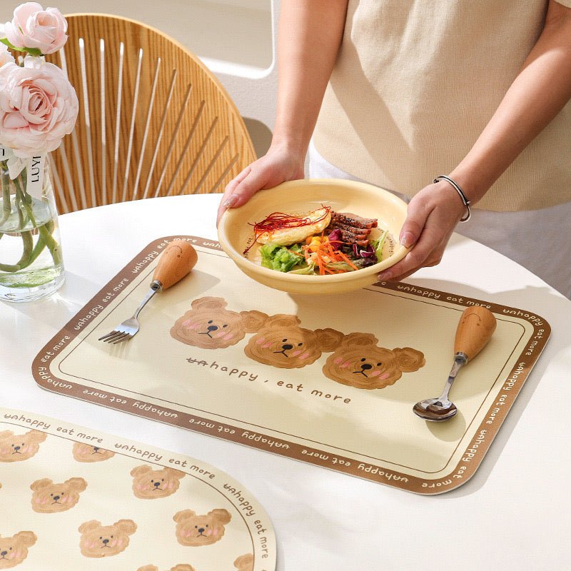 Bear Leather Dining Table Placemats