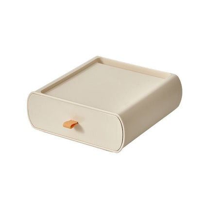 Chic Creamy Yellow & White Desk Drawer Organizer - Stackable Design | Securely Packaged for Safe Transit