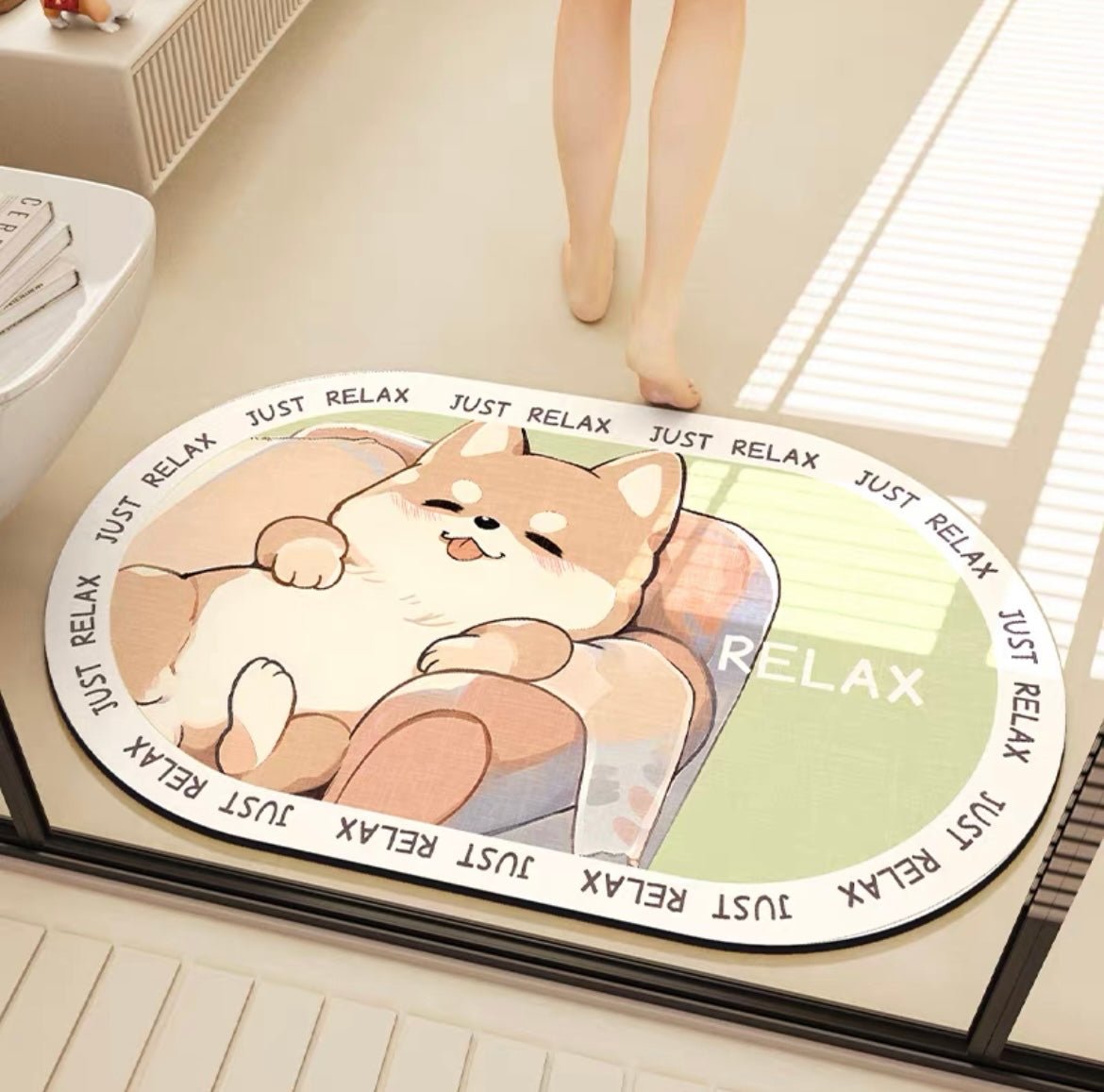 Shiba Inu Bathroom Absorbent Mat