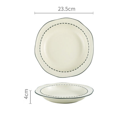 Comic Style Handcrafted Ceramic Dinnerware Set | Unique 2D Aesthetic, 4 Colors Available