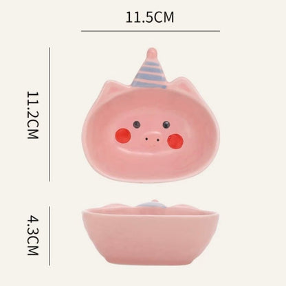 Cute Cartoon Ceramic Dipping Bowl - Unique Design with Five Adorable Characters - Wuli Home