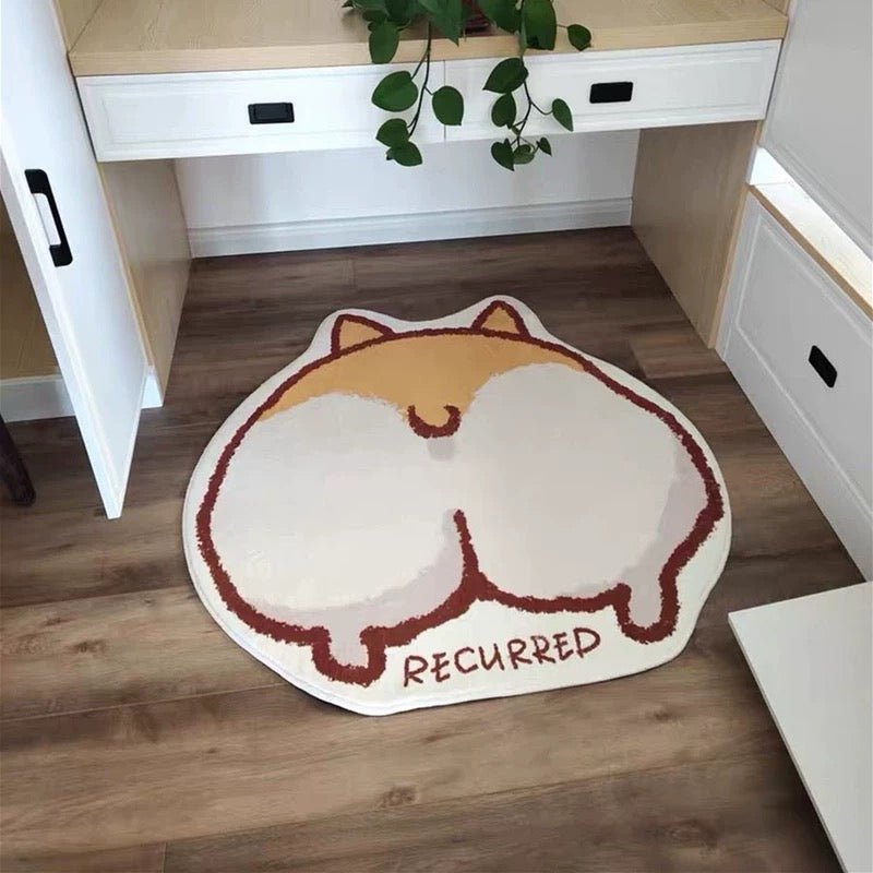 Cute Corgi Plush Bedside Rug - Wuli Home