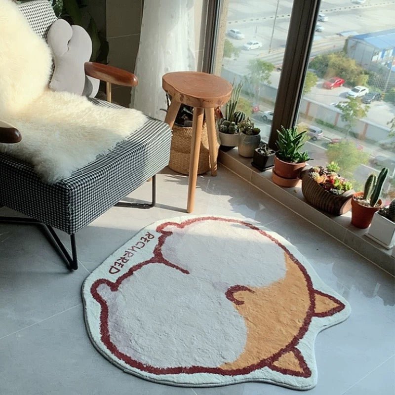 Cute Corgi Plush Bedside Rug - Wuli Home