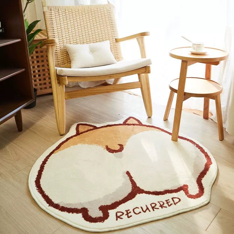 Cute Corgi Plush Bedside Rug - Wuli Home