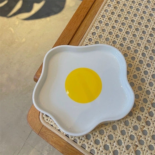 Egg Design Ceramic Breakfast Plate | Perfect size for breakfast - Wuli Home