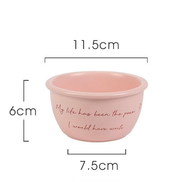 Fairy Soft Pink Ceramic Dinnerware Set - Gentle Pink with Simple Design - Wuli Home