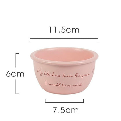 Fairy Soft Pink Ceramic Dinnerware Set - Gentle Pink with Simple Design - Wuli Home