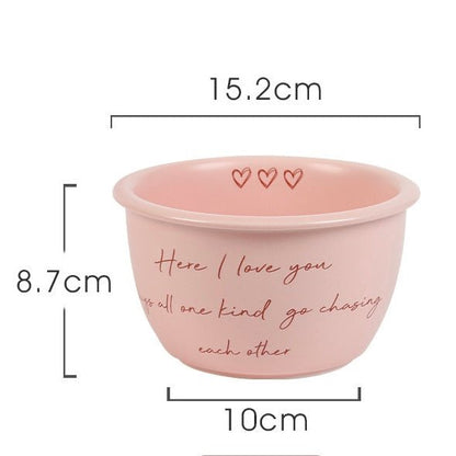 Fairy Soft Pink Ceramic Dinnerware Set - Gentle Pink with Simple Design - Wuli Home