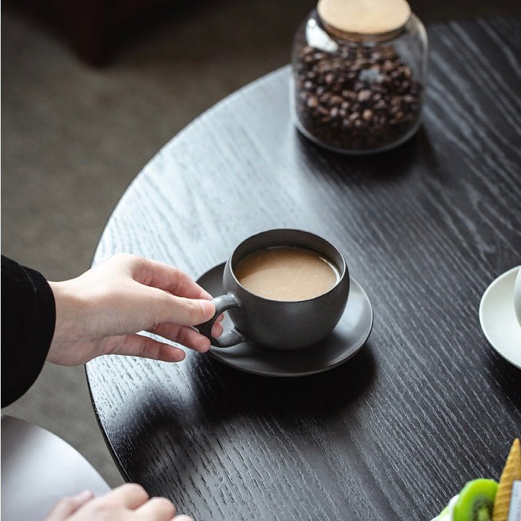 Handcrafted Matte Coffee Mug Set - Coarse Pottery | Artisanal Creation from Jingdezhen, 220ML Capacity - Wuli Home