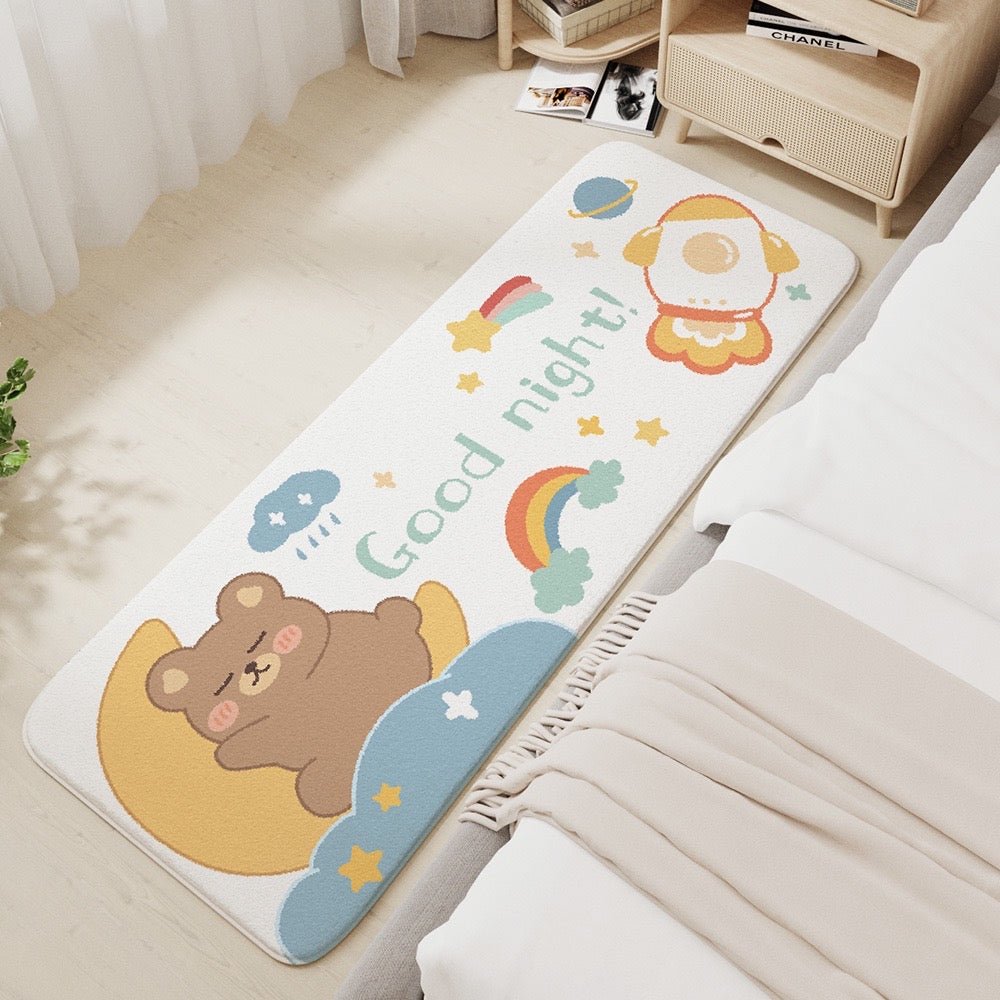 Hug Bear Plush Bedside Rug - Wuli Home