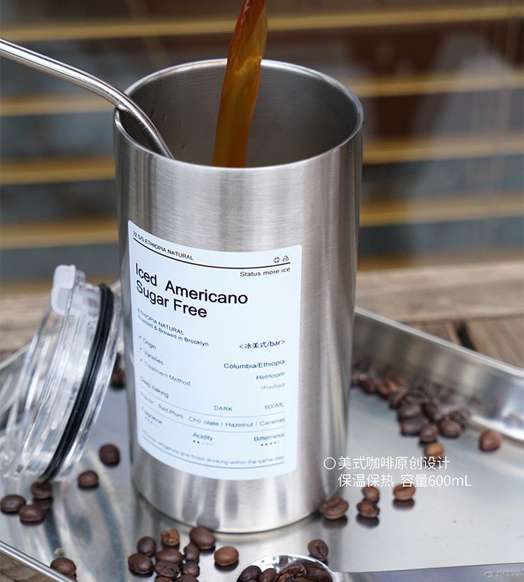 Ice Americano Stainless Steel Straw Mug - Wuli Home