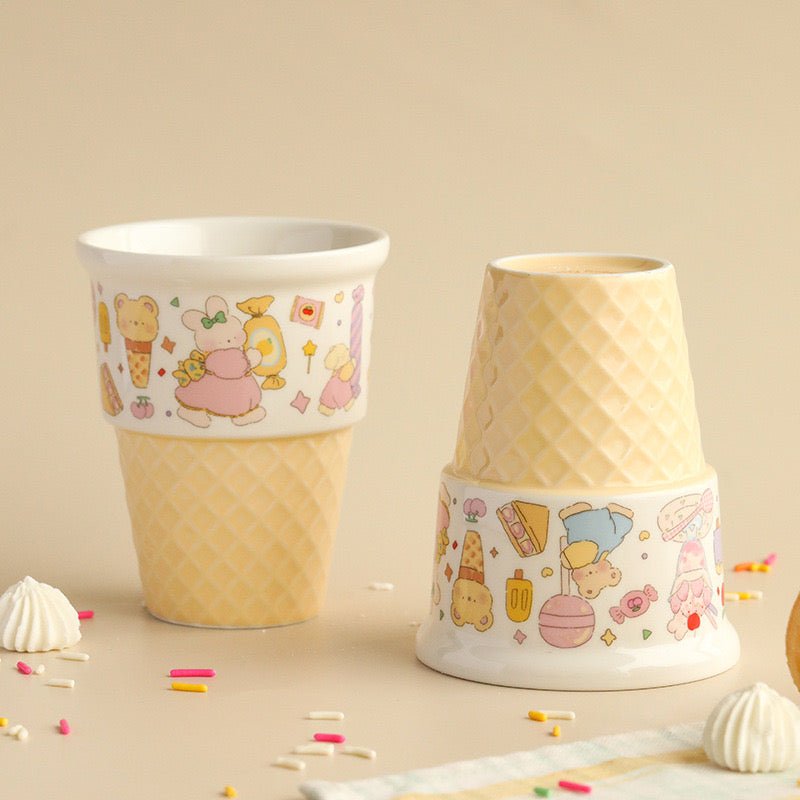 Ice Cream Party Ceramic Mug | Adorable Design, 280ML / 340ML Capacity - Wuli Home