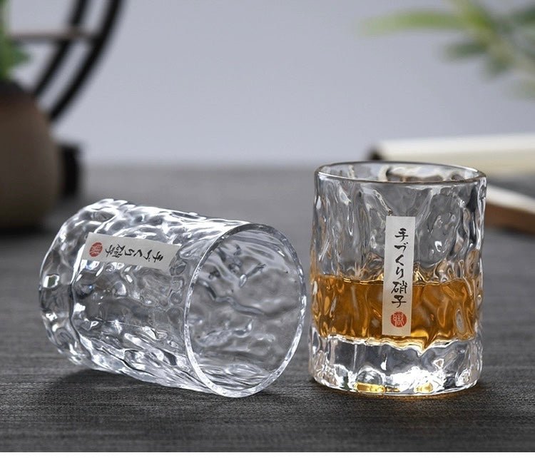 Japanese Style Hammered Matte Sake Glass - Irregular Wave Design, 220ML Capacity - Wuli Home