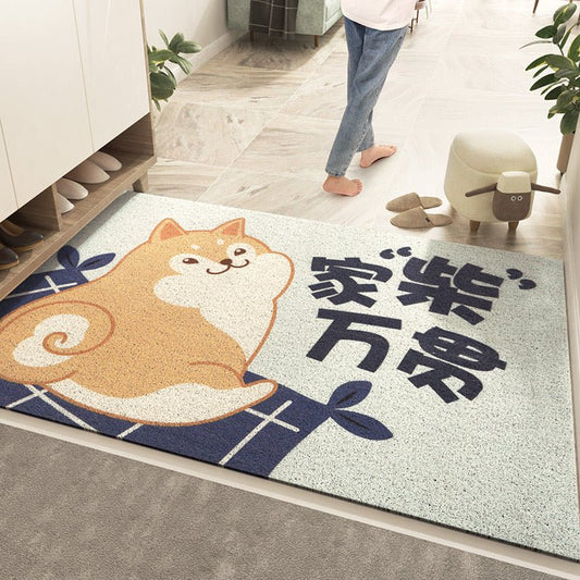 Lucky Shiba Inu Welcome Doormat -Extra Large - Wuli Home