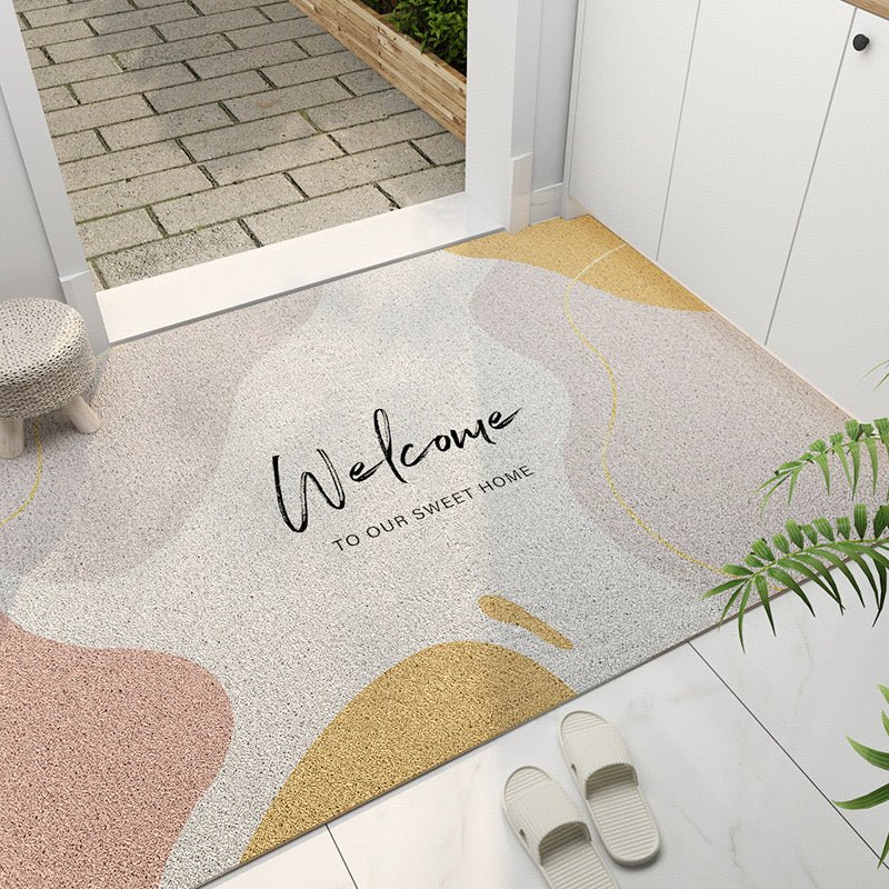 Morandi Pink-Yellow Welcome Doormat - Size 60x90cm - Wuli Home