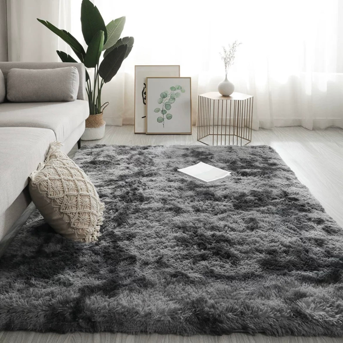 Plush Bedside Rug-Five Color Available - Wuli Home