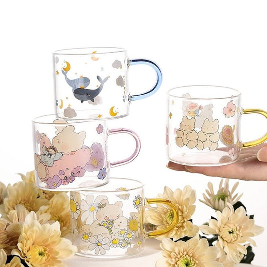 Spring Day Mini Glass Mug - Premium Borosilicate Glass | 11 Styles Available, 100ML Capacity - Wuli Home