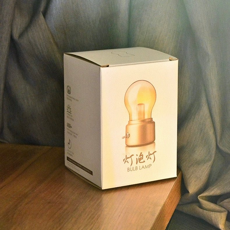 Vintage Bulb Night Light - USB Rechargeable, 12 Hours Battery Life, Gentle Glow for Sleep - Wuli Home