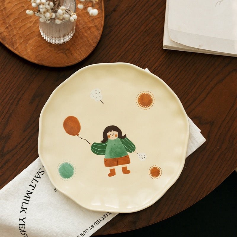 Vintage Girl Series Ceramic Dinnerware Set | Charming Vintage Aesthetics - Wuli Home