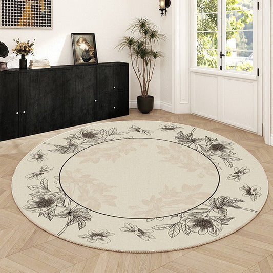 Vintage Style Circular Bedside Rug - Wuli Home